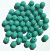 25 8mm Round Opaque Turquoise Glass Beads